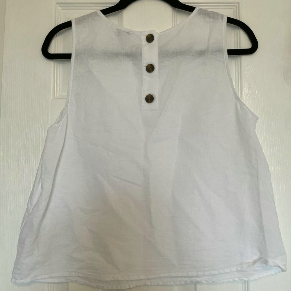 J. Crew Button-Back Shell Tanktop